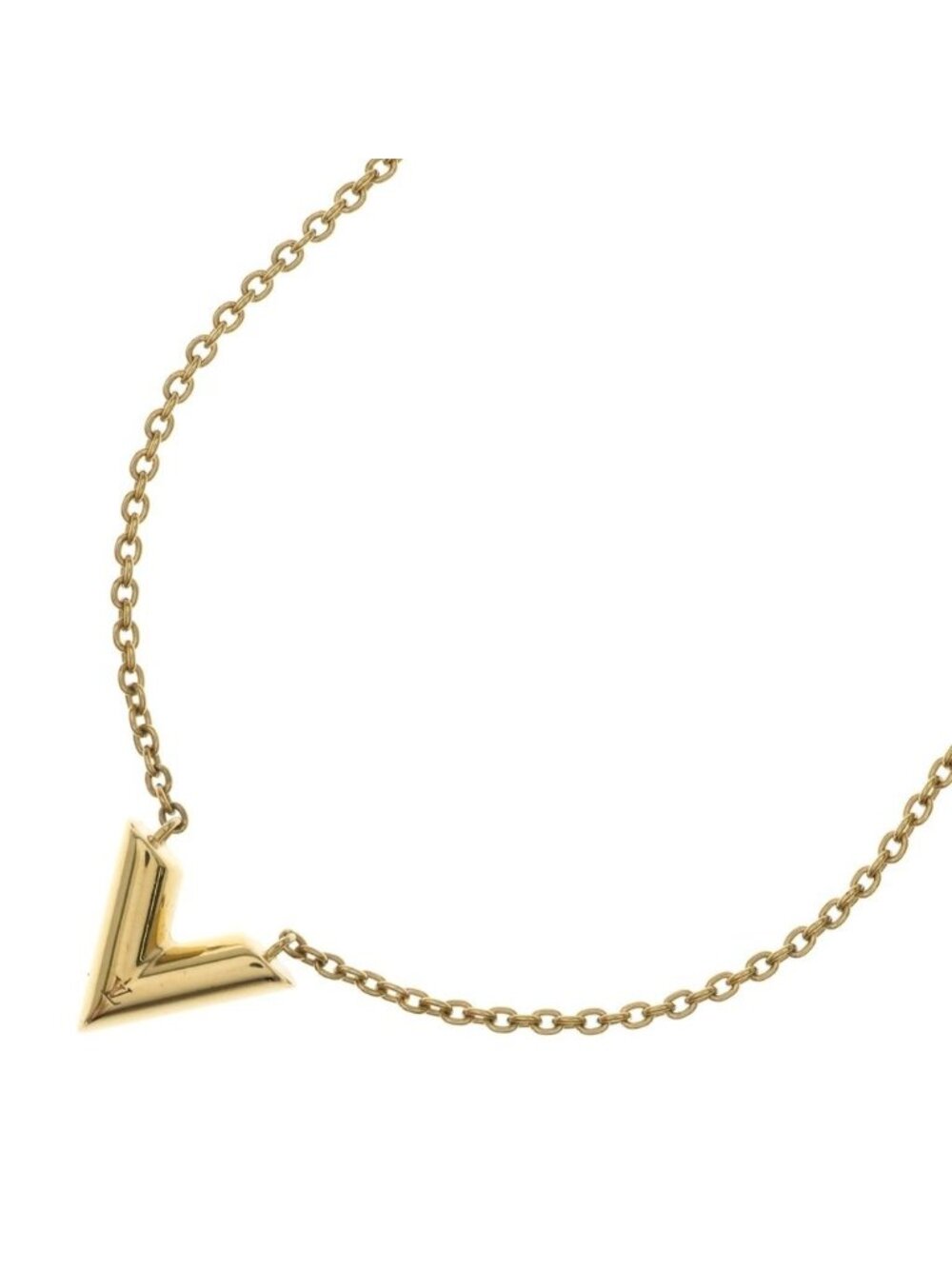 Louis Vuitton Essential V Pendant Chain Gold